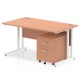 Rayleigh Straight Desk With 2 Draw Mobile Pedestal